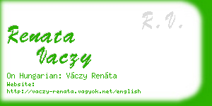 renata vaczy business card