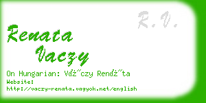 renata vaczy business card